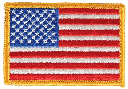Lot #6301 Alan Bean’s Apollo 12 Lunar Orbit-Flown Embroidered American Flag - Image 1