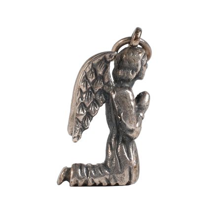 Lot #6305 Alan Bean’s Apollo 12 Lunar Surface-Flown Silver Angel Pendant - Image 3