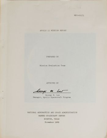 Lot #6270 Michael Collins Signed Apollo 11 Mission Report - Image 2