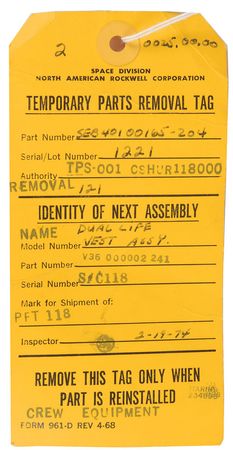 Lot #6448 Skylab 4 Flown Dual Life Vest Assembly ‘Water Wings’ - Image 5