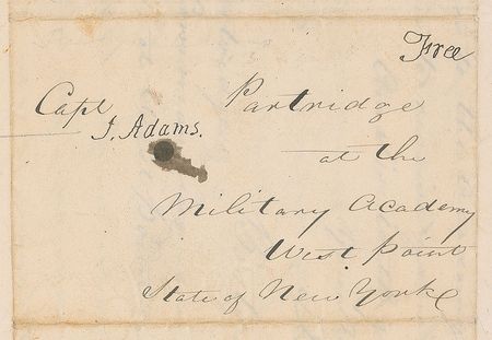 Lot #62 John Adams: Executive intervention at West Point: “My venerable friend President Adams will frank this for me” - Image 3