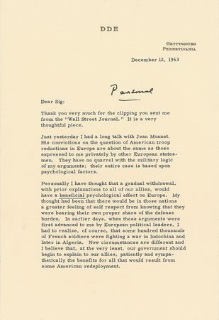 Lot #112 Dwight D. Eisenhower: Ike looks to Jefferson as he considers a second term: ?The problem he faced some 150 years ago and the one that now confronts me? - Image 1