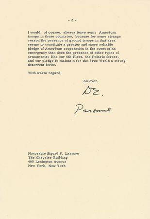 Lot #112 Dwight D. Eisenhower: Ike looks to Jefferson as he considers a second term: ?The problem he faced some 150 years ago and the one that now confronts me? - Image 2