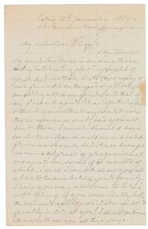 Lot #475 George Peter Alexander Healy Handwritten Letter Signed - Image 1