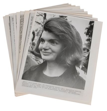 Lot #40 Collection of (15) Kennedy Funeral Wire Service Photos Photographs - Image 2
