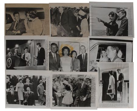 Lot #48 Collection (15) JFK and Jackie Wire Service Photos Wire Photographs - Image 2