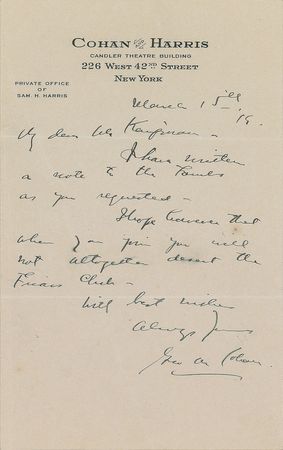 Lot #708 George M. Cohan Letters - Image 3