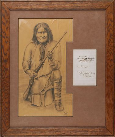 Lot #287 Geronimo: Geronimo and two fellow leaders of the Chiricahua Apache - Image 1