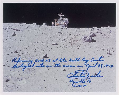 Lot #439 Charlie Duke Signed Photographs - Image 1