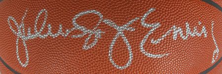 Lot #942 Magic Johnson and Julius Erving Basketballs - Image 2