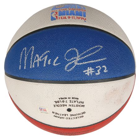 Lot #942 Magic Johnson and Julius Erving Basketballs - Image 3