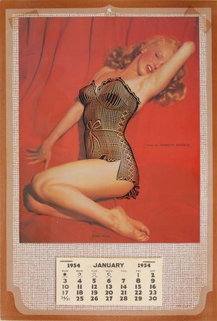 Lot #891 Marilyn Monroe Calendar and Document - Image 1