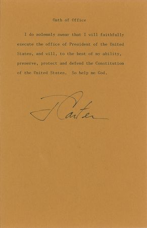Lot #187 Jimmy Carter Typed Quotes Signed - Image 2
