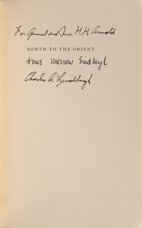 Lot #401 Charles Lindbergh: Inscribed to General Hap Arnold - Image 1