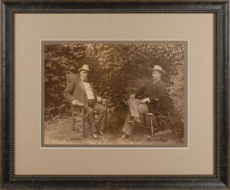 Lot #88 Theodore Roosevelt and William McKinley: Rare Pach Bros. 1900 campaign portrait of McKinley and Roosevelt - Image 1