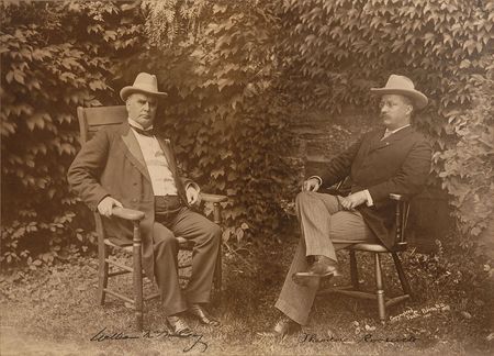 Lot #88 Theodore Roosevelt and William McKinley: Rare Pach Bros. 1900 campaign portrait of McKinley and Roosevelt - Image 2