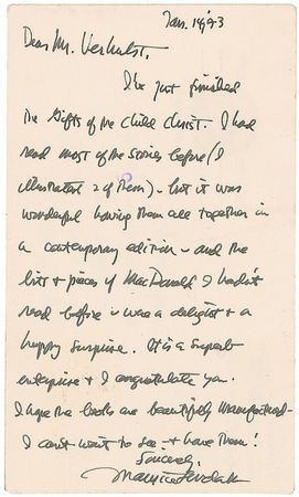 Lot #602 Maurice Sendak Handwritten Letter Signed - Image 1