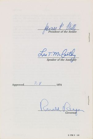 Lot #194 Ronald Reagan Signed Document - Image 1