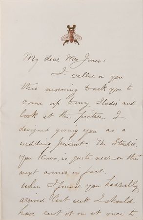 Lot #472 Albert Bierstadt Handwritten Letter Signed - Image 1