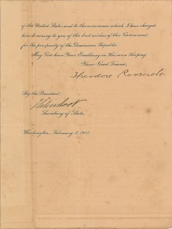 Lot #91 Theodore Roosevelt Typed Letter Signed - Image 1