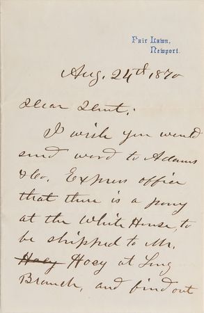 Lot #79 U. S. Grant: ?There is a pony at the White House? - Image 1