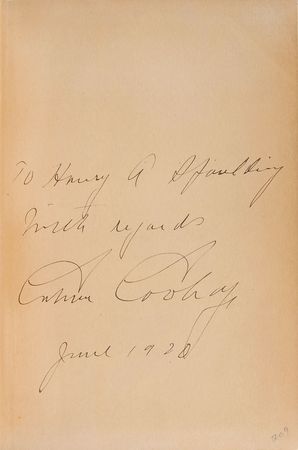 Lot #158 Calvin Coolidge Book - Image 1