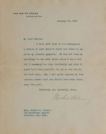 Lot #100 Woodrow Wilson Typed Letters Signed - Image 1