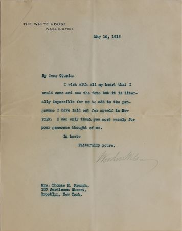 Lot #100 Woodrow Wilson Typed Letters Signed - Image 2