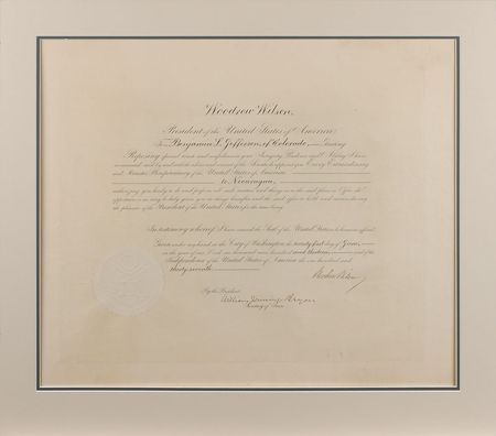 Lot #101 Woodrow Wilson Signed Document - Image 1