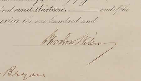 Lot #101 Woodrow Wilson Signed Document - Image 2