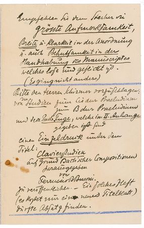 Lot #640 Ferruccio Busoni Handwritten Letter Signed - Image 3