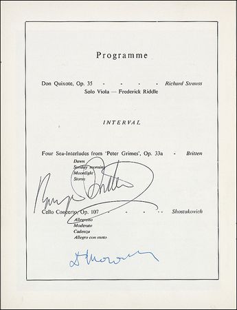 Lot #641 Composers Program - Image 1