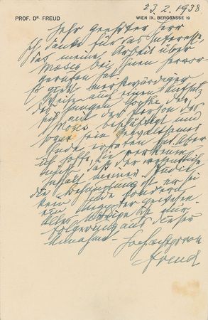 Lot #265 Sigmund Freud: Freud?s studies of Moses: ?He was not a Jew but an Egyptian? - Image 1