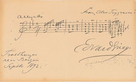 Lot #620 Edvard Grieg: Inspired by the Viking Age king - Image 1