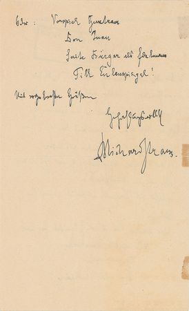 Lot #634 Richard Strauss Handwritten Letter Signed and Signed Photograph - Image 3