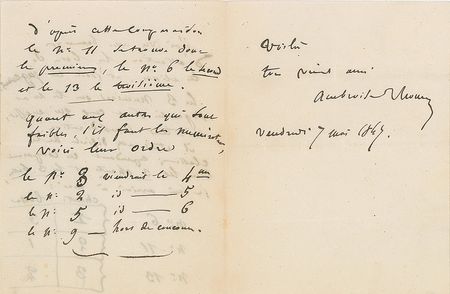 Lot #671 Ambroise Thomas Handwritten Letters Signed - Image 2