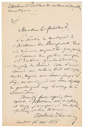 Lot #671 Ambroise Thomas Handwritten Letters Signed - Image 3