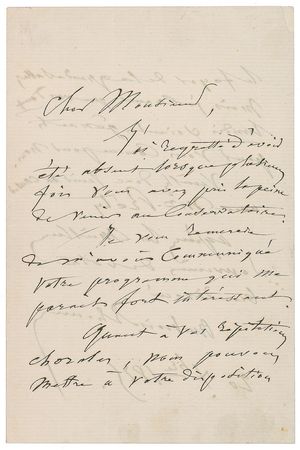 Lot #671 Ambroise Thomas Handwritten Letters Signed - Image 4
