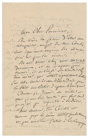 Lot #671 Ambroise Thomas Handwritten Letters Signed - Image 6