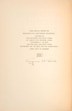 Lot #599 Eugene O’Neill Book - Image 1