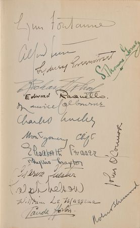 Lot #906 There Shall Be No Night: Highlighted by Greenstreet and Clift, the Broadway cast of There Shall Be No Night - Image 1