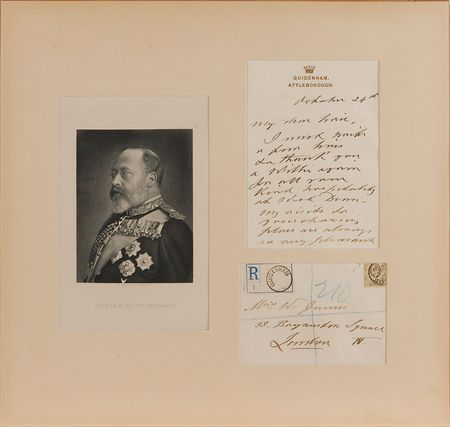 Lot #315 King Edward VII Handwritten Letter Signed - Image 1