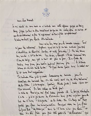 Lot #325 Prince Rainier of Monaco Handwritten Letter Signed - Image 1
