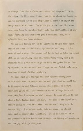 Lot #242 Helen Keller: “How happy we can be anywhere if we can only touch a flower or enjoy the leafy music of a tree” - Image 2