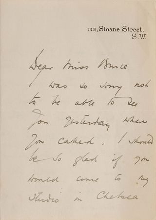 Lot #907 Ernest Thesiger: Early letter from the seldom-seen Thesiger - Image 1