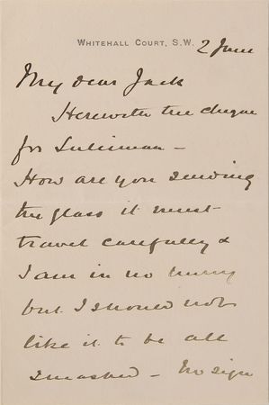 Lot #382 Herbert Kitchener Handwritten Letter Signed - Image 1