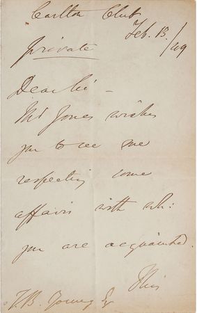 Lot #304 Benjamin Disraeli Handwritten Letter Signed - Image 1