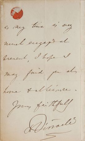 Lot #304 Benjamin Disraeli Handwritten Letter Signed - Image 4