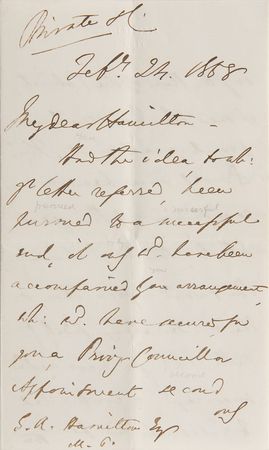 Lot #305 Benjamin Disraeli Handwritten Letter Signed - Image 1