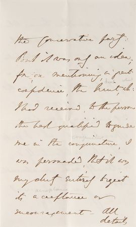 Lot #305 Benjamin Disraeli Handwritten Letter Signed - Image 3